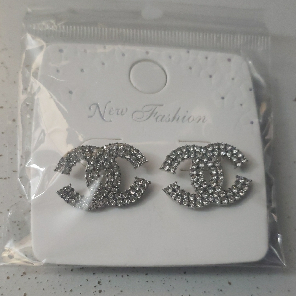 Silver Crystal Earrings
